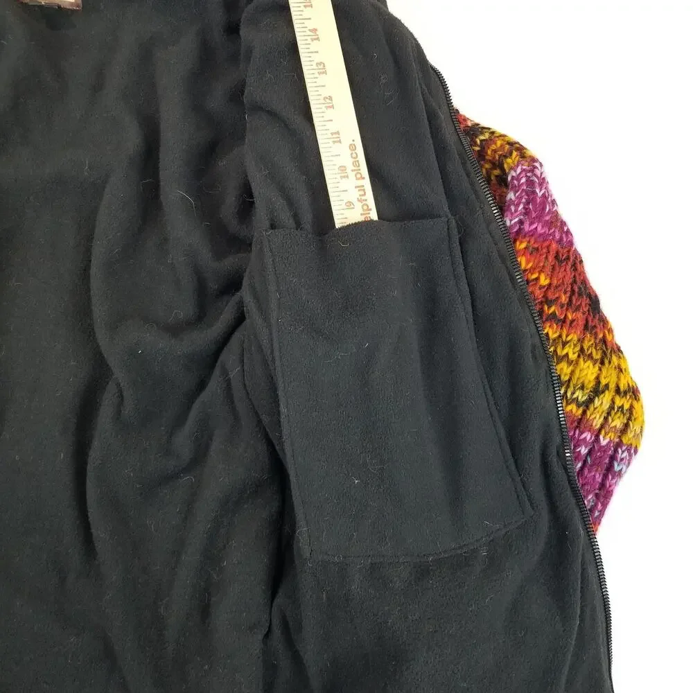 Kyber Outerwear Jacket Womens Large Multicolor Wool Fleece Lined Hooded Full Zip - Picture 9 of 12